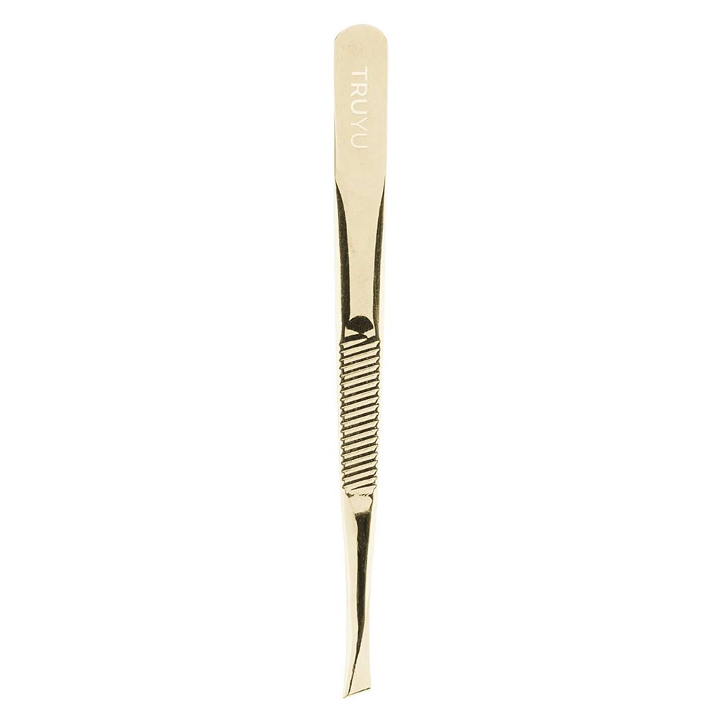 QVS Truyu Gold Plated Slant Tip Tweezer, Pack of 1's