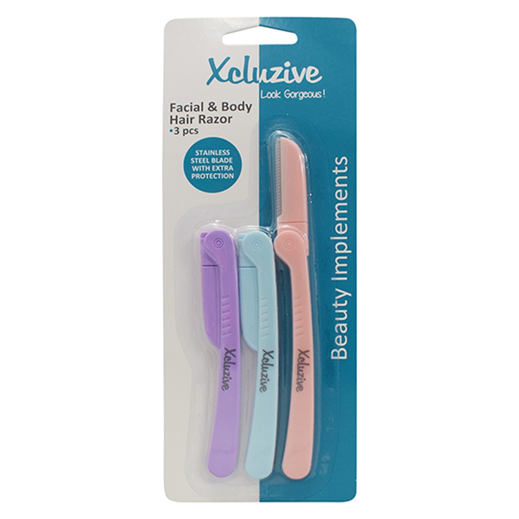 Xcluzive Facial & Body Hair Razors, Pack of 3 Pieces