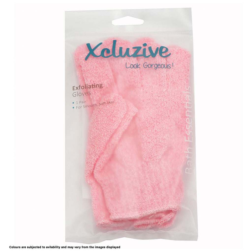 Xcluzive Exfoliating Gloves, Assorted - Pack of 1 Pair 