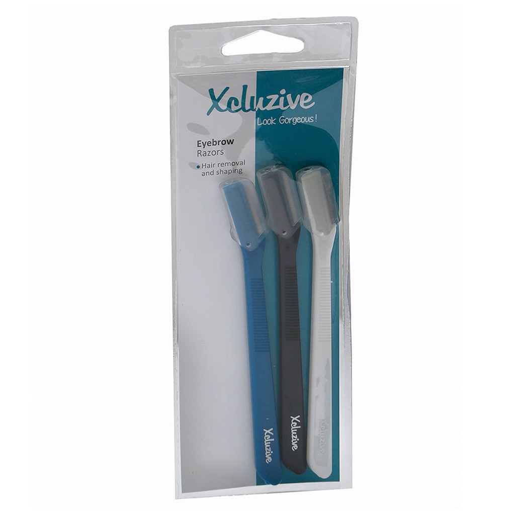 Xcluzive Eyebrow Razors, Pack of 3 Pieces