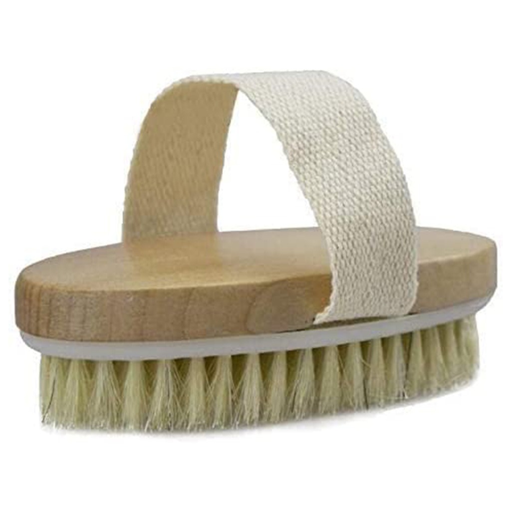 Xcluzive Wooden Bath Brush With Natural Bristles, Pack of 1's