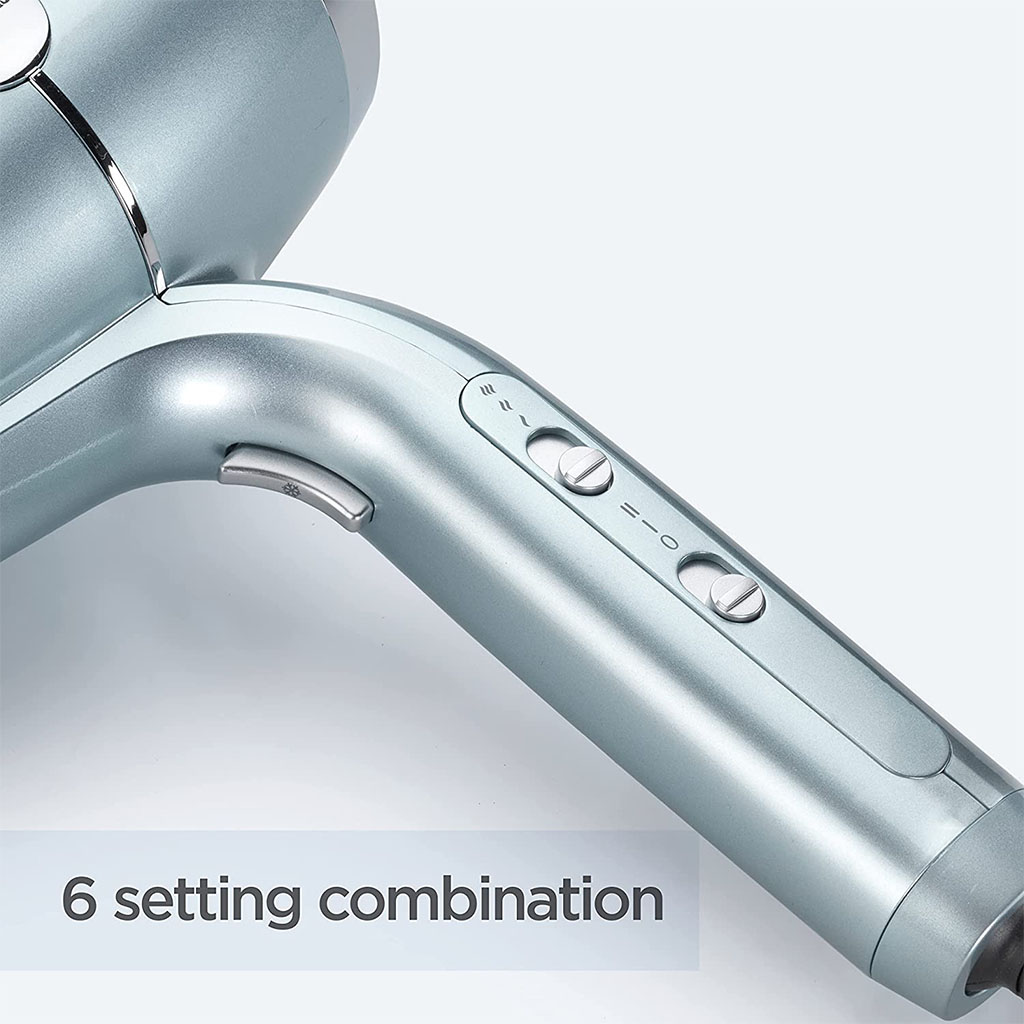 Babyliss Superior Smoothness Radiant Shine 2100W Hydro - Fusion Hair Dryer - Blue