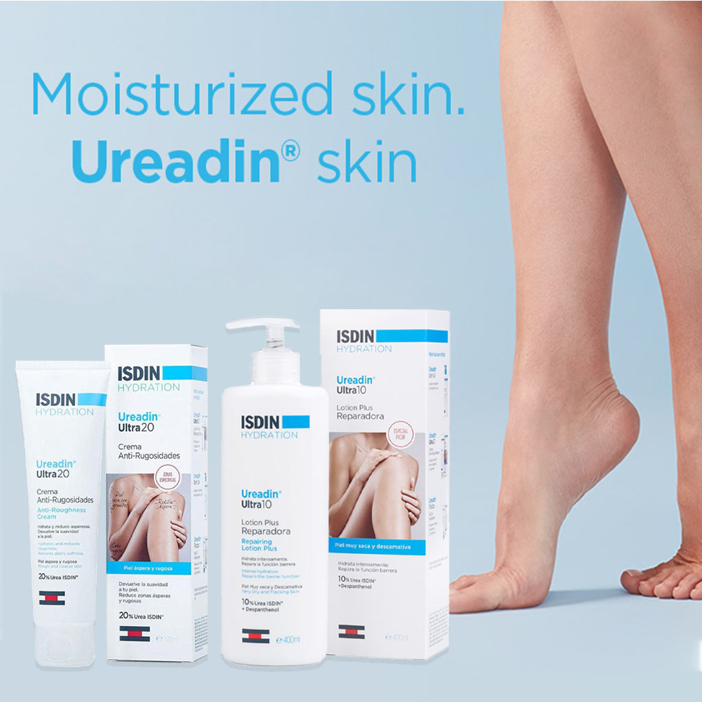Isdin Ureadin Ultra 20 Anti-Roughness Cream 100ml + Isdin Ureadin Ultra 10 Repairing Lotion Plus 400 ml For Rough And Dry Skin PROMO PACK