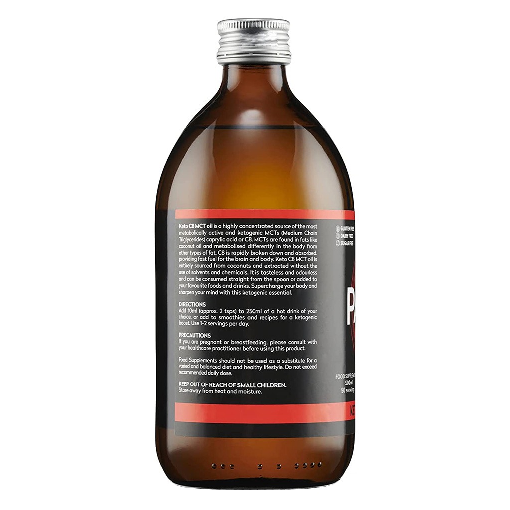 Planet Paleo Keto C8 MCT Oil 500ml, 50 Servings