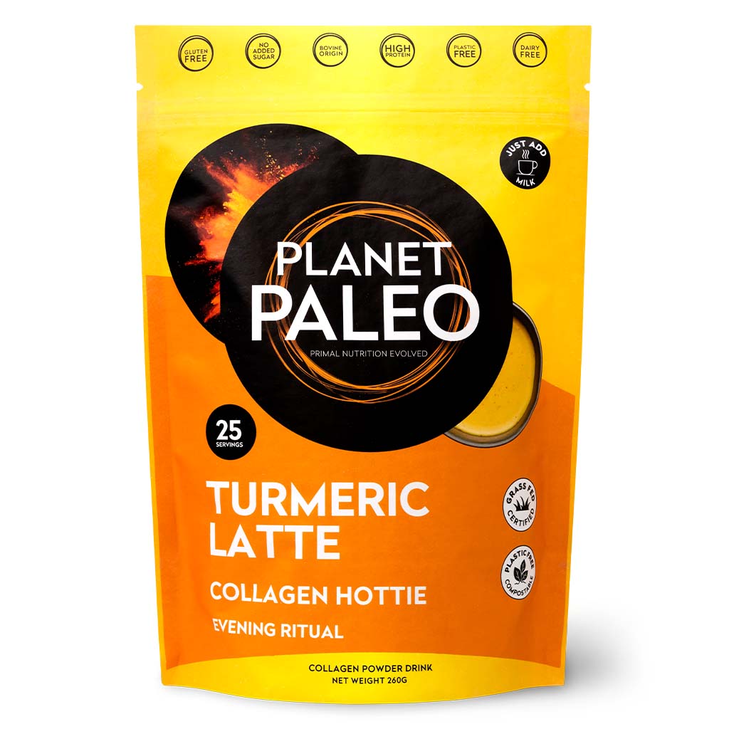 Planet Paleo Organic Pure Type 1 and 3 Collagen Turmeric Latte 260g