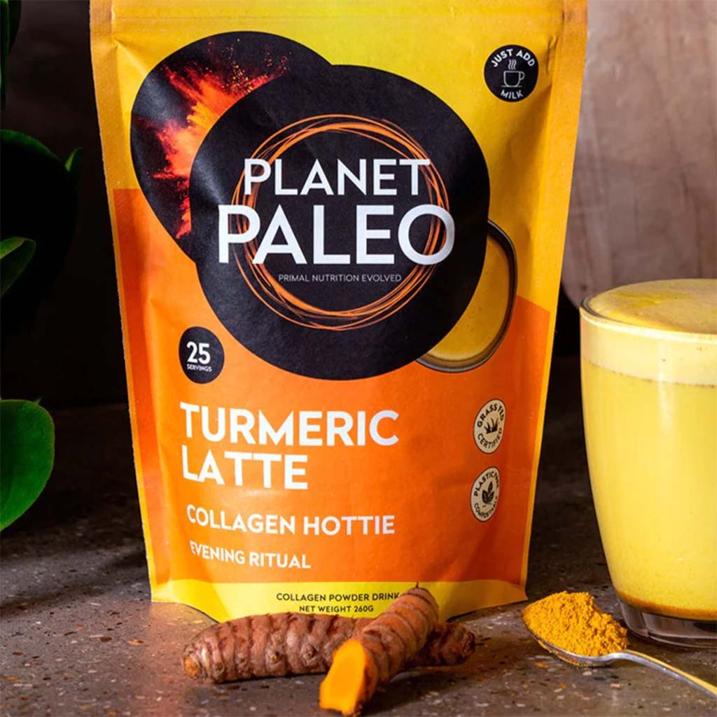 Planet Paleo Organic Pure Type 1 and 3 Collagen Turmeric Latte 260g