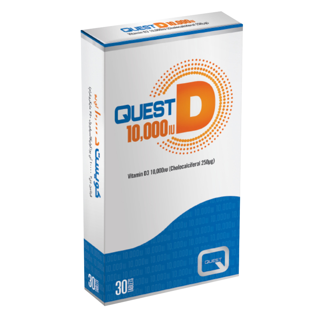 Quest D 10,000IU Vitamin D3 Supplement Tablets, Pack of 30’s