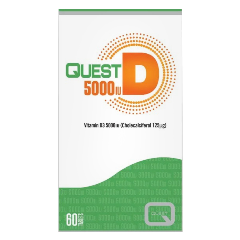 Quest D 5,000IU Vitamin D3 Supplement Tablets, Pack of 60’s