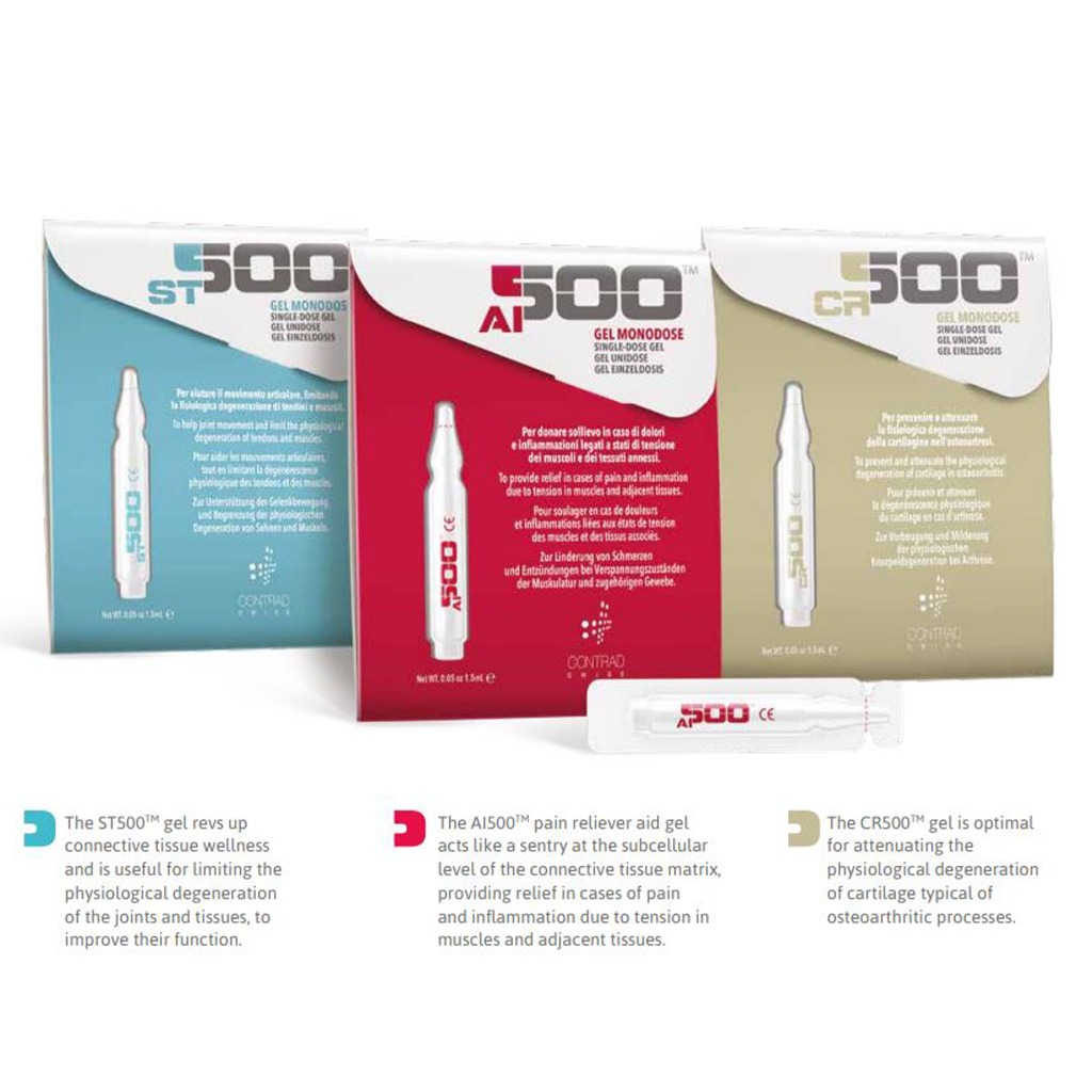 Contrad Swiss ST500 Topical Gel For Healthy Joint Movement, Pack of 4 Monodose Vial + 8 Patches