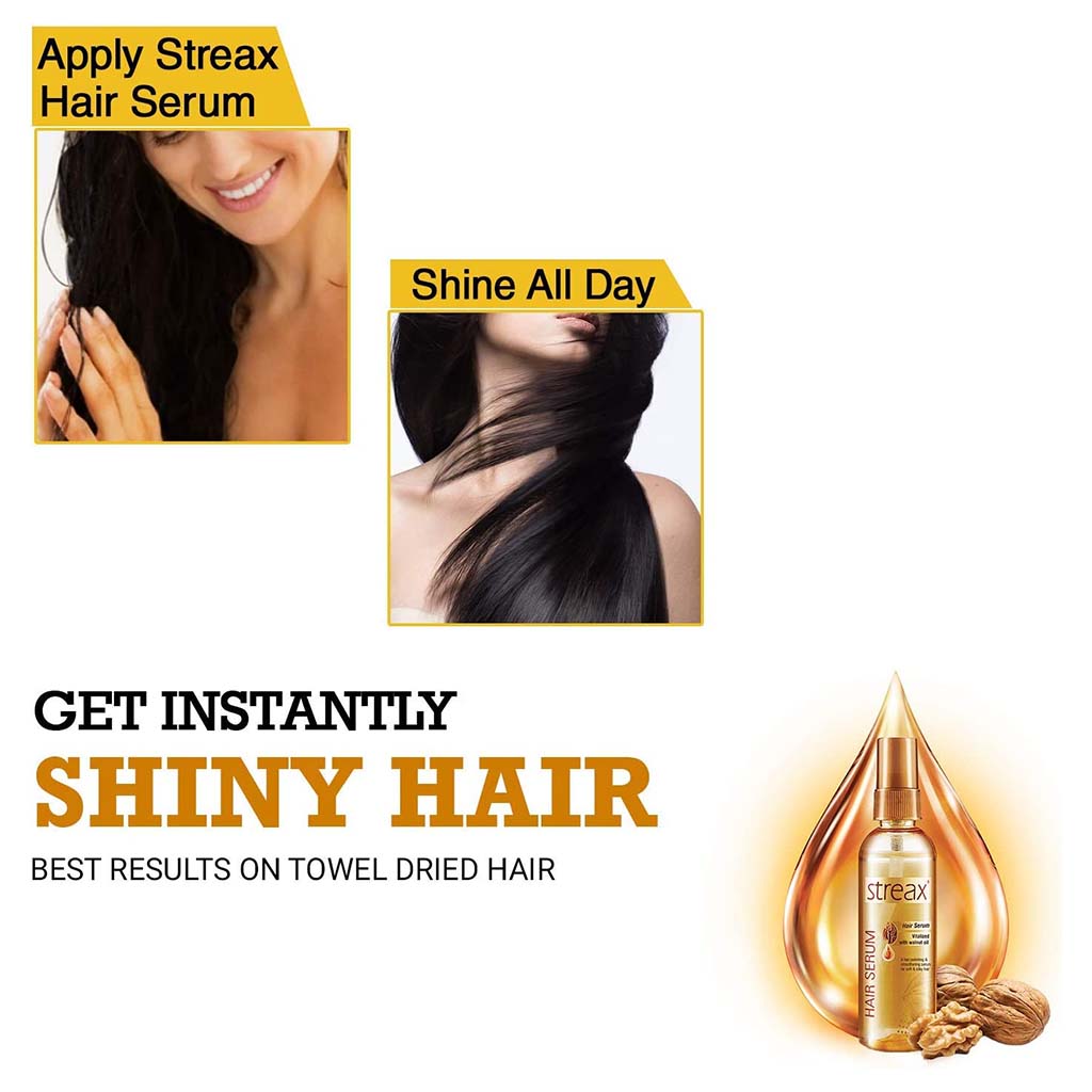 Streax Vitalized Hair Serum With Walnut Oil 100ml