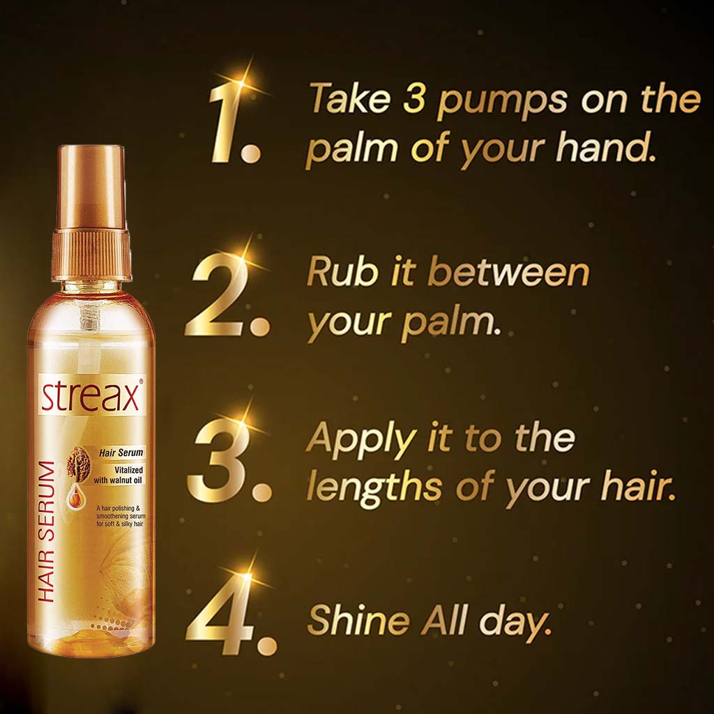 Streax Vitalized Hair Serum With Walnut Oil 100ml