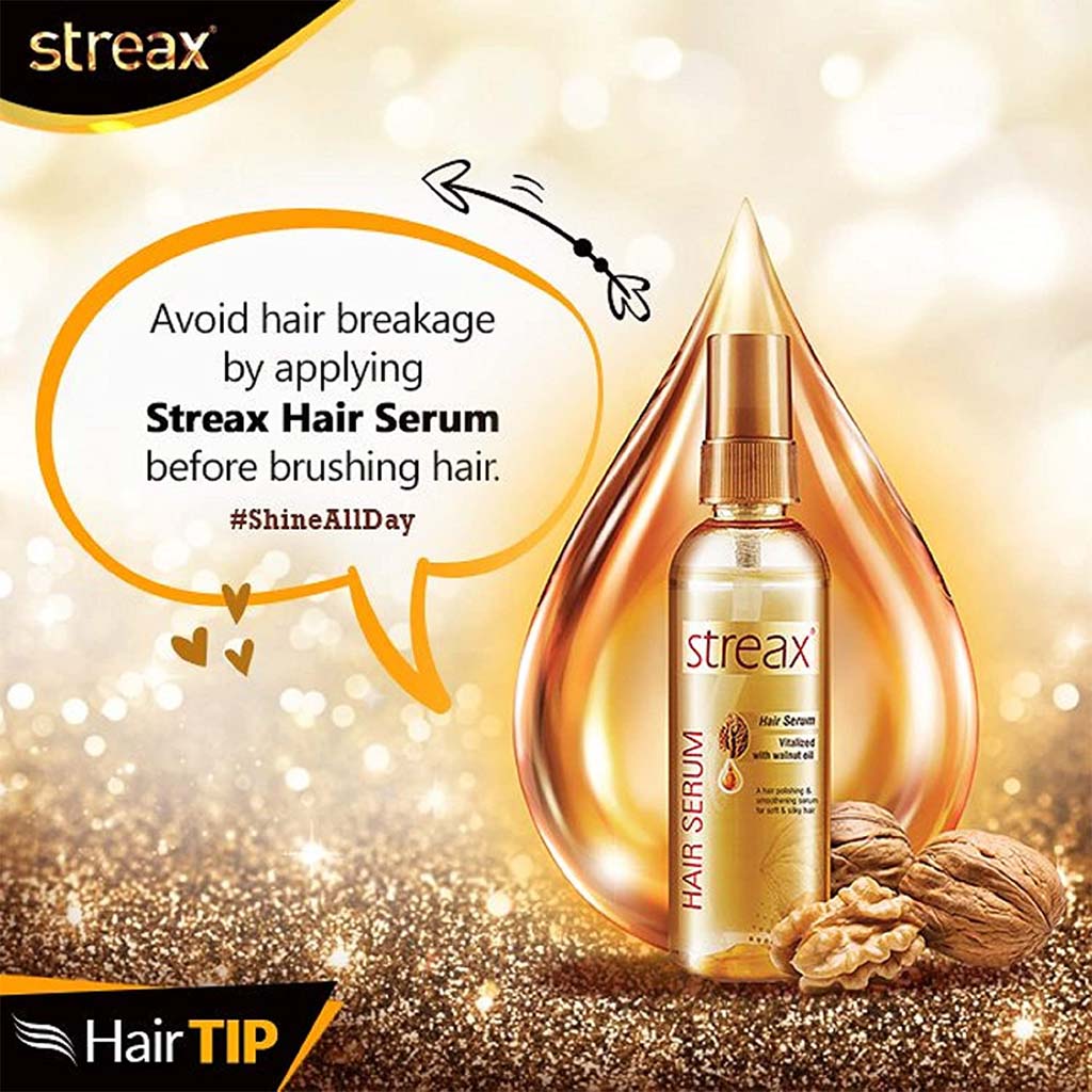 Streax Vitalized Hair Serum With Walnut Oil 100ml