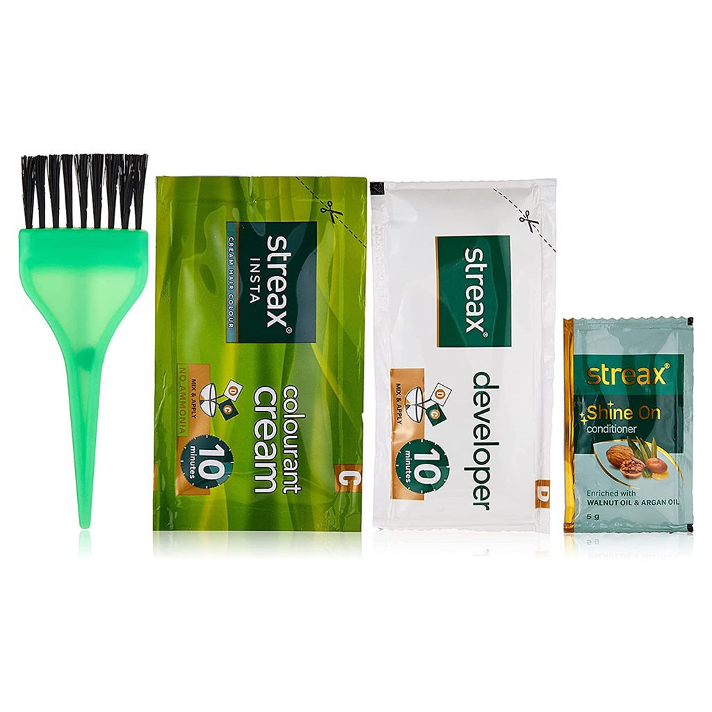 Streax No-Ammonia Insta Naturals Cream Hair Color - Burgundy 3.16