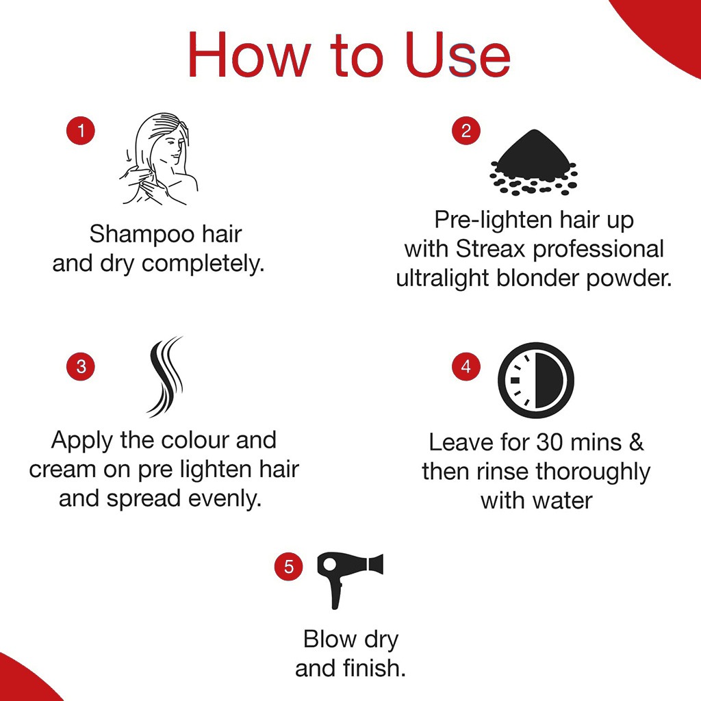 Streax Professional Hold & Play Ammonia & Peroxide - Free Funky Colors Semi-Permanent Hair Color Cream - Flirty Red 100g