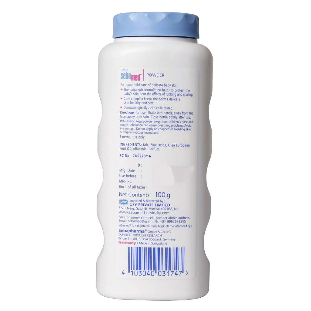 Sebamed Baby Powder With Olive Oil For Delicate Skin 100g