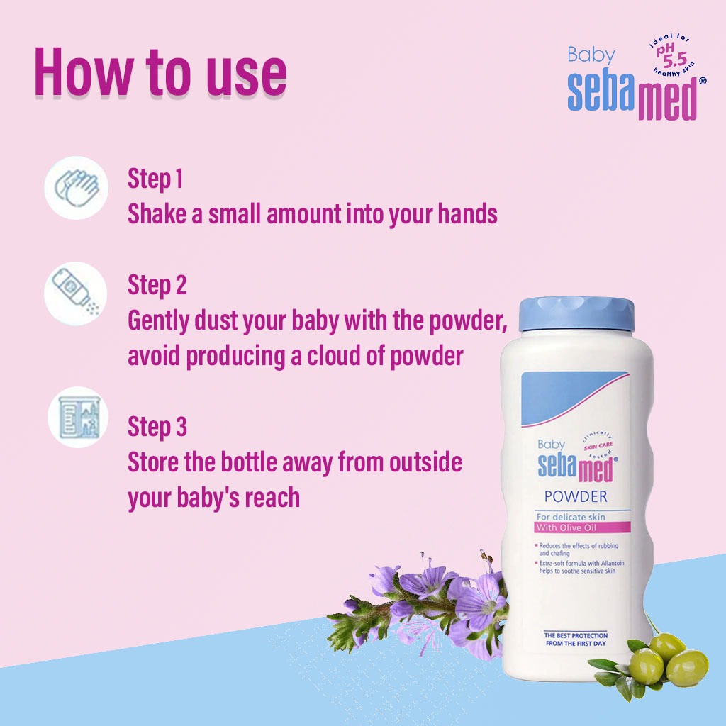 Sebamed Baby Powder With Olive Oil For Delicate Skin 100g