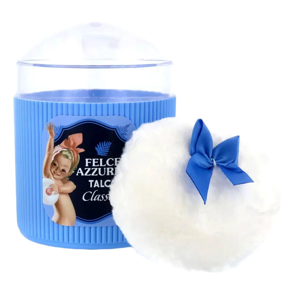 Felce Azzurra Talcum Powder Classic With Assorted Puff 250g