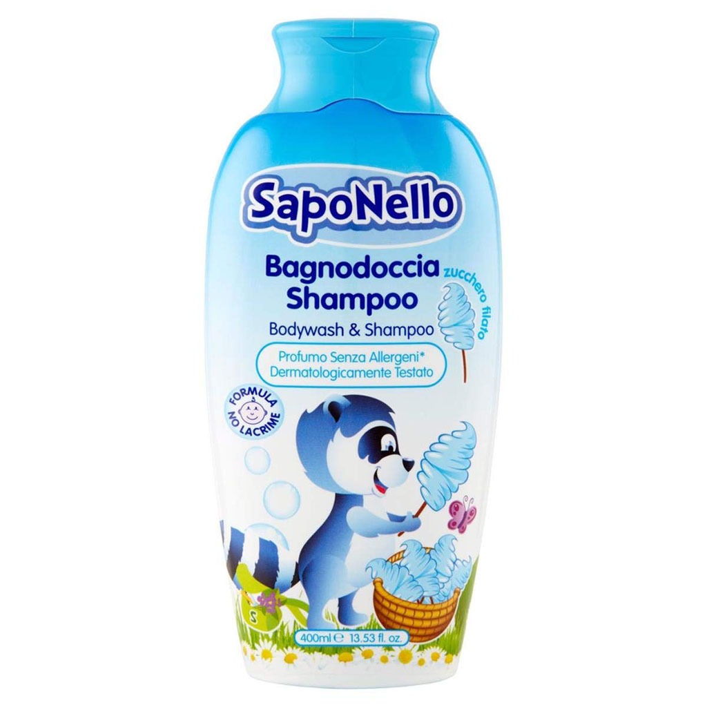 Saponello Delicate Bodywash Shampoo Cotton Candy For Children 400ml