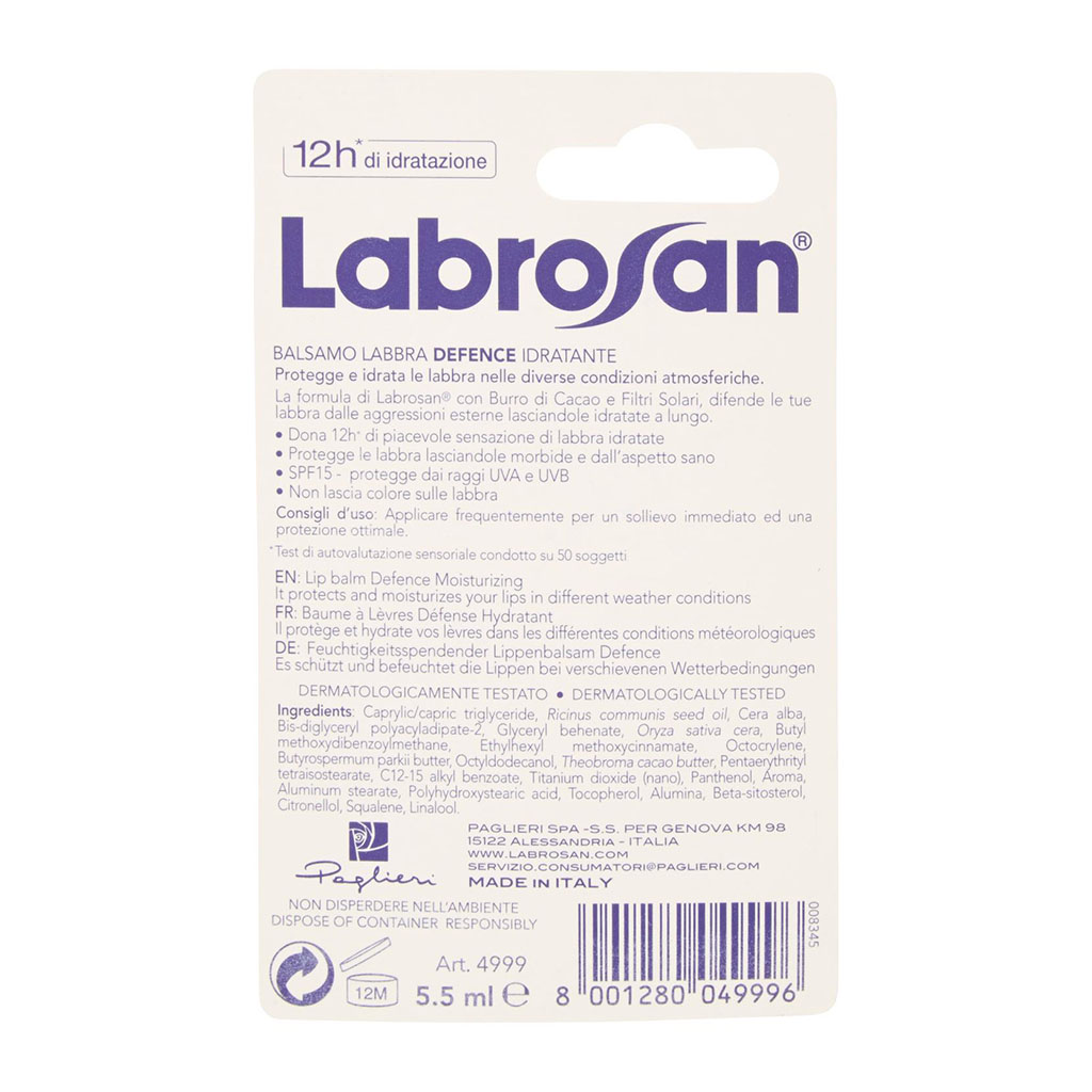 Labrosan Blister Lip Balm Defence With SPF 15 For 12 Hour Moisturization 5.5ml
