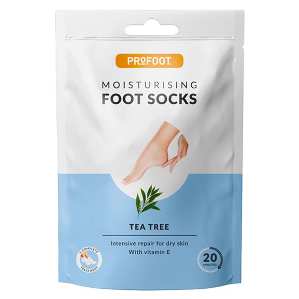 Profoot Deep Moisturizing Foot Socks With Tea Tree & Vitamin E For Dry Skin Repair, Pack of 1 Pair