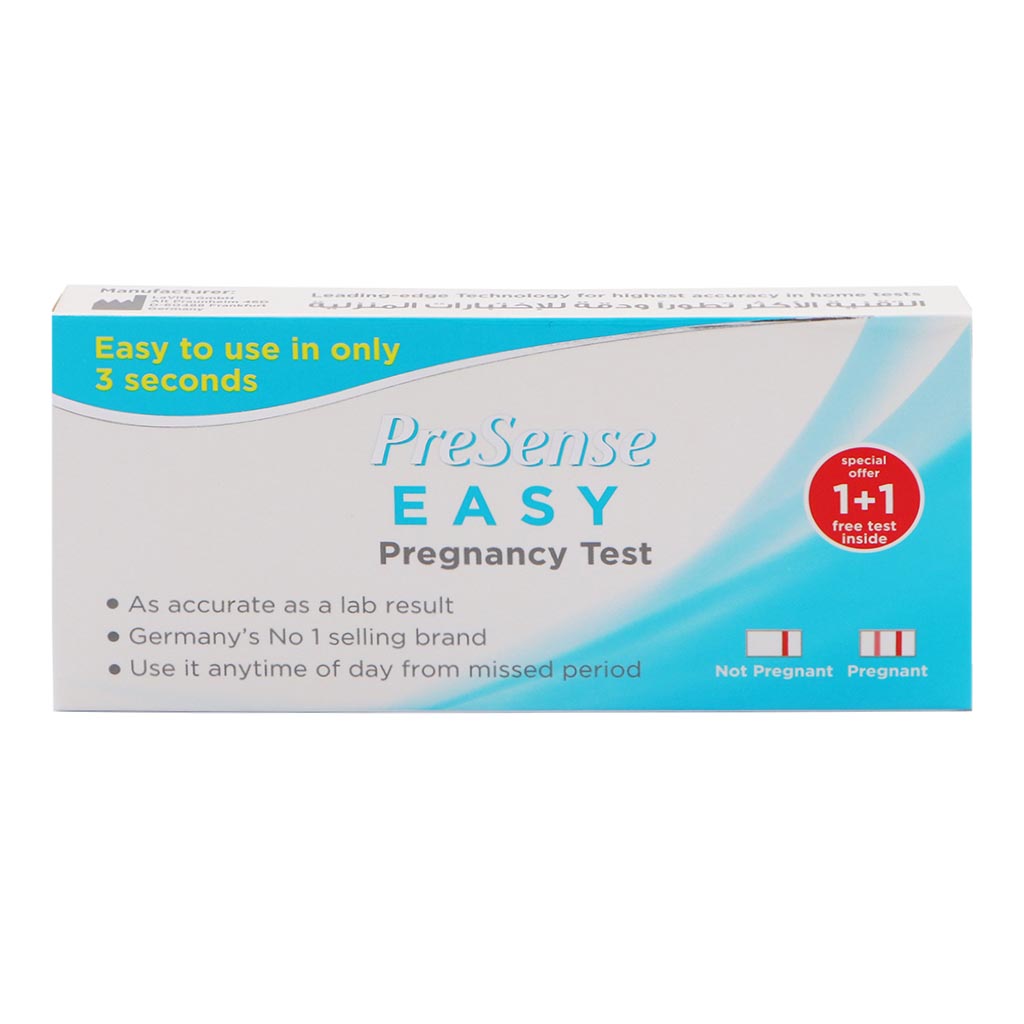 Presense Easy Pregnancy Test Strip, Promo Pack of 1+1