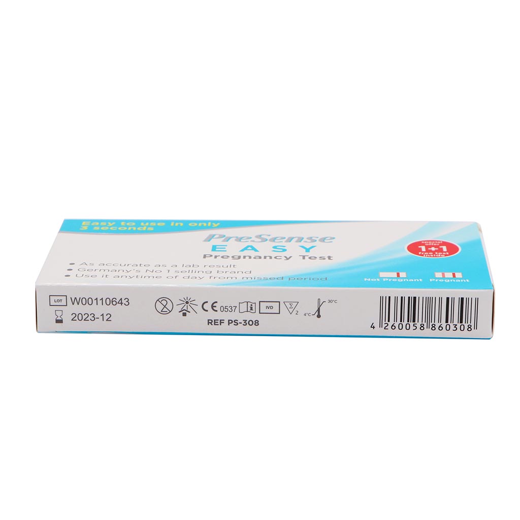 Presense Easy Pregnancy Test Strip, Promo Pack of 1+1