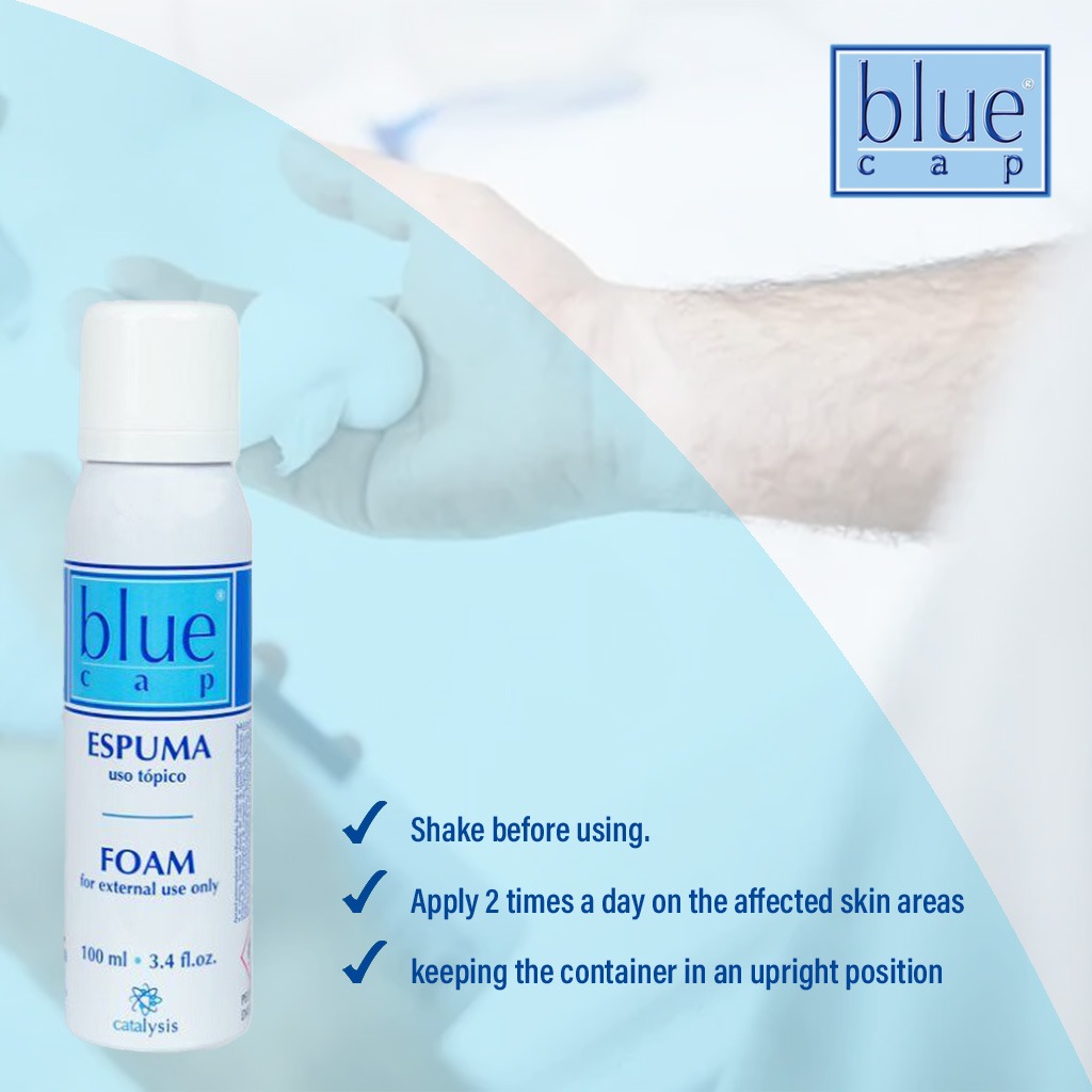 Blue Cap Facial Cleansing Foam For Dry, Irritated & Itchy Skin 100ml
