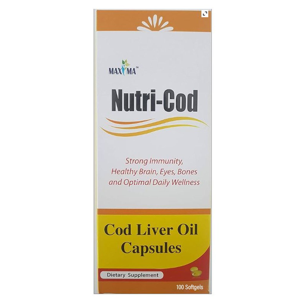 Maxima Nutri-Cod Cod Liver Oil Capsules 300mg, Pack of 100’s