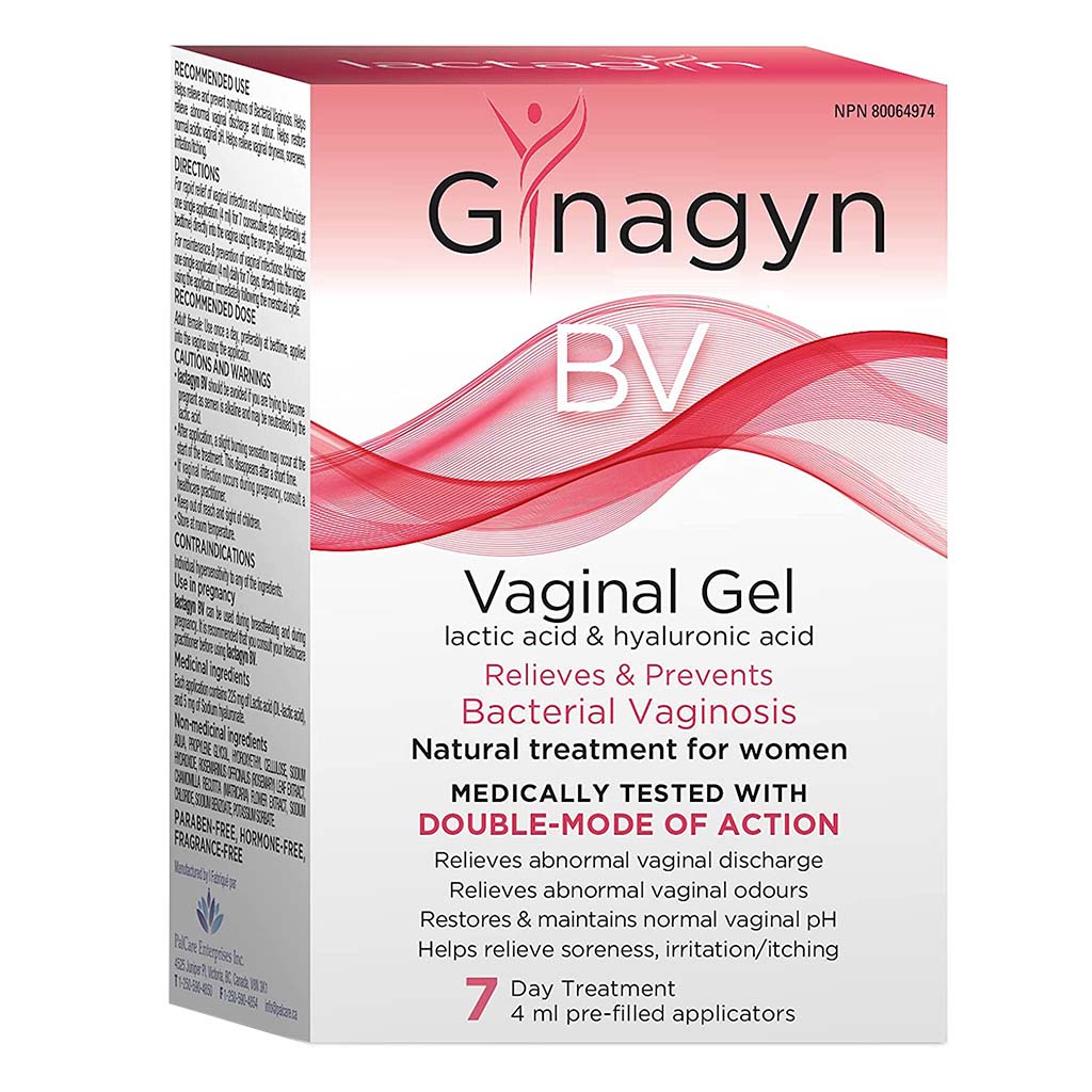 Gynagyn BV Hyaluronic Acid & Lactic Acid Single-Use Vaginal Gel For Bacterial Vaginosis, Pack of 7 x 4ml Pre-Filled Applicators