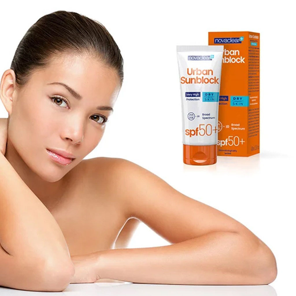 Novaclear Urban Sunblock SPF 50+ Face Sunscreen For Dry Skin 40ml, Value Pack of 1+2's