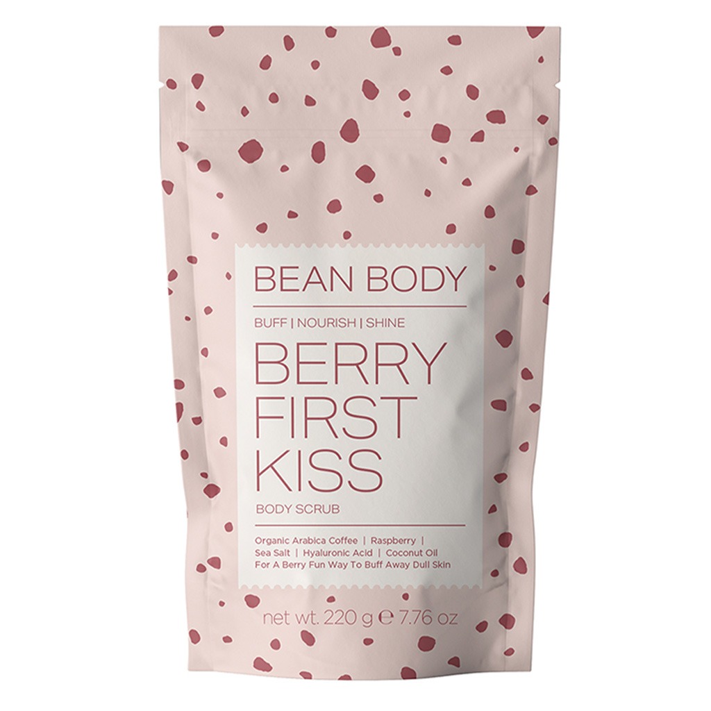 BeanBody Berry First Kiss Nourishing Body Scrub With Coffee & Raspberry 220g