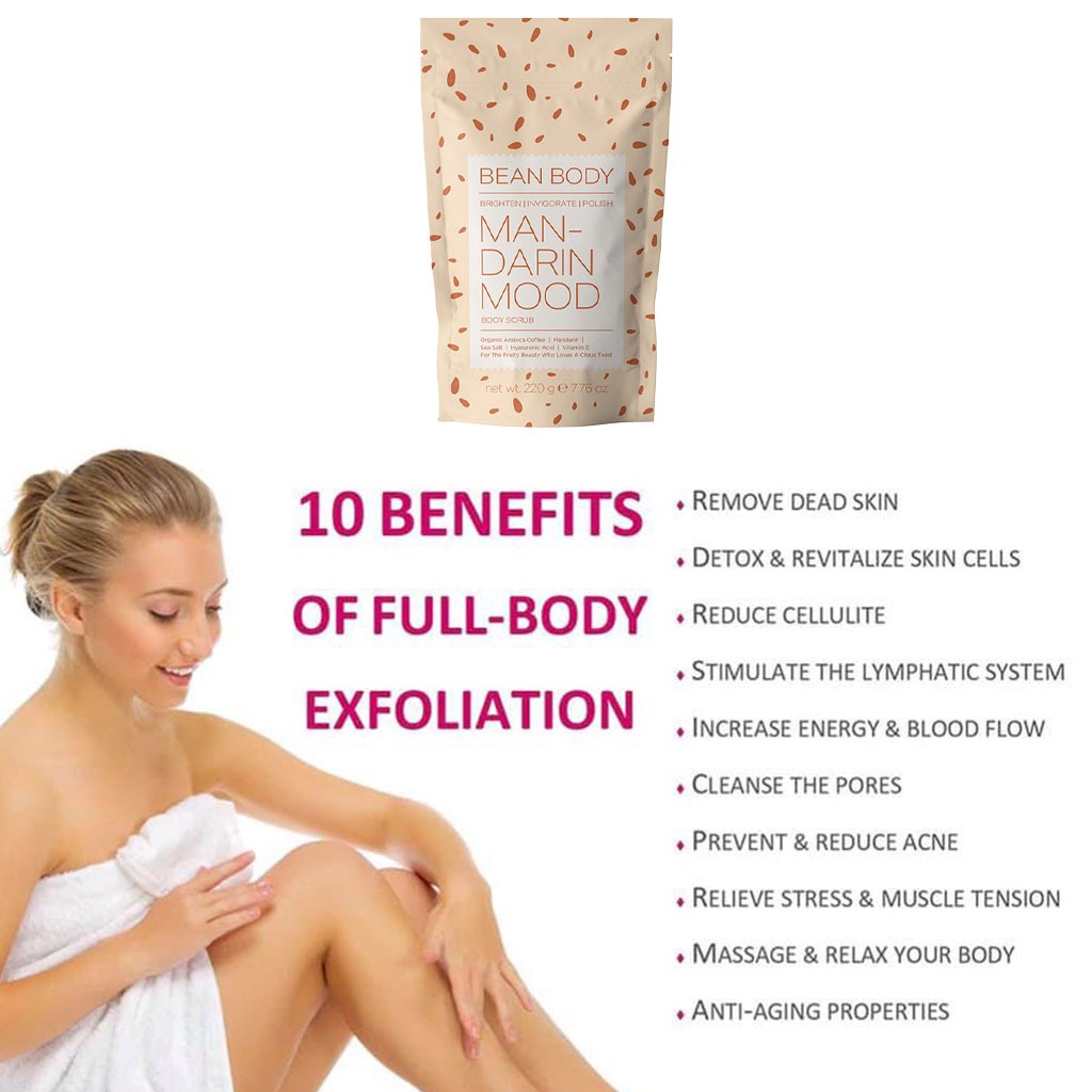 BeanBody Mandarin Mood Brightening Body Scrub 220g