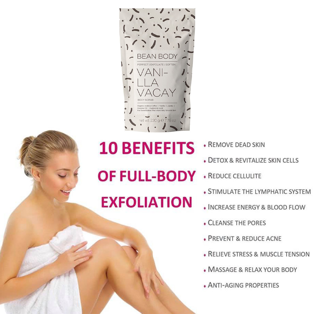 BeanBody Vanilla Vacay Exfoliating Body Scrub 220g