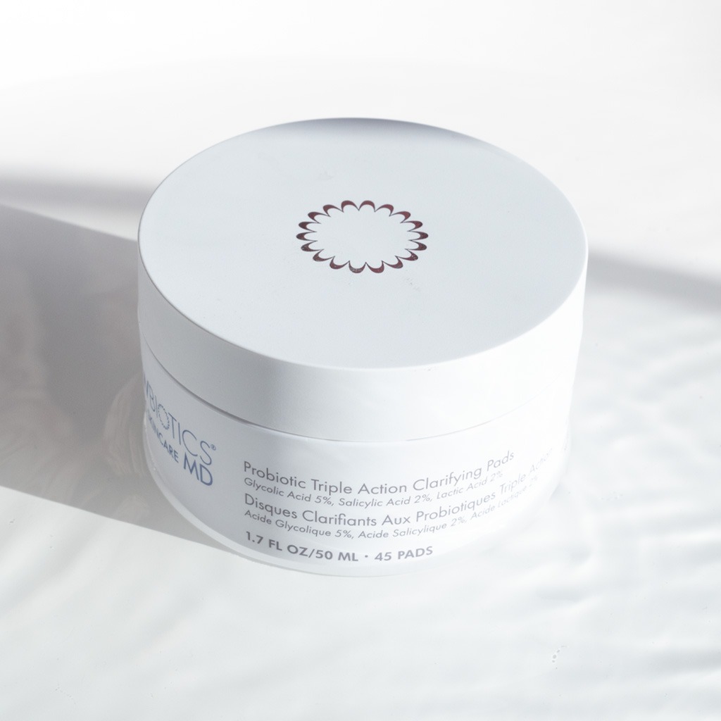 GlowBiotics Probiotic Triple Action Acne Clarifying Pad With Non-Drying AHA & BHA, Pack of 45's