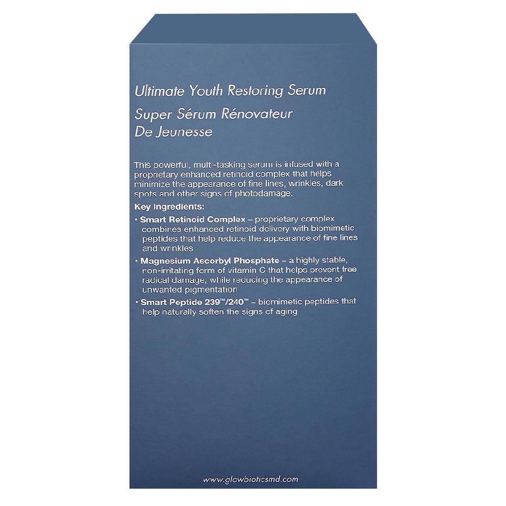 GlowBiotics Probiotic Ultimate Youth Restoring Anti-Aging Face Serum For Dry & Normal Skin 30ml