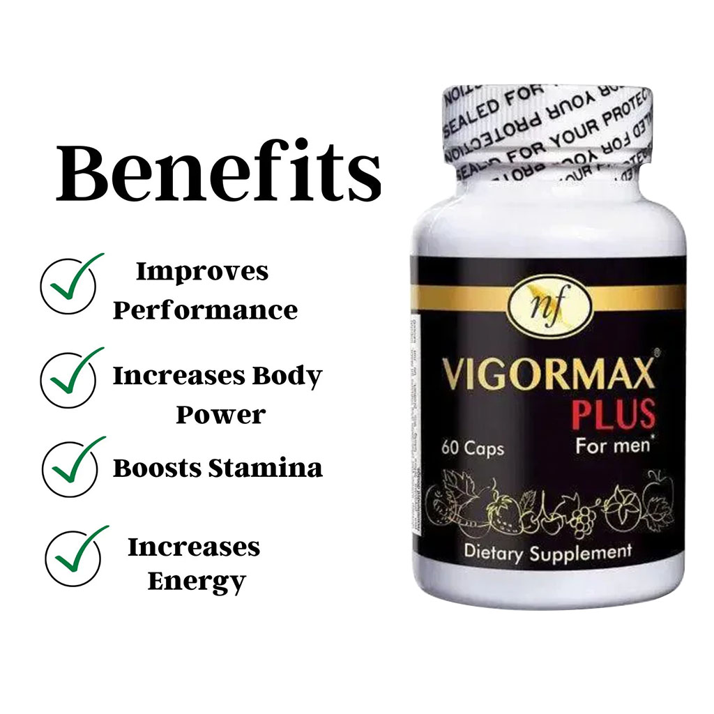 Natural Fervor Vigormax Plus Performance Enhancing Capsules For Men, Pack of 60's
