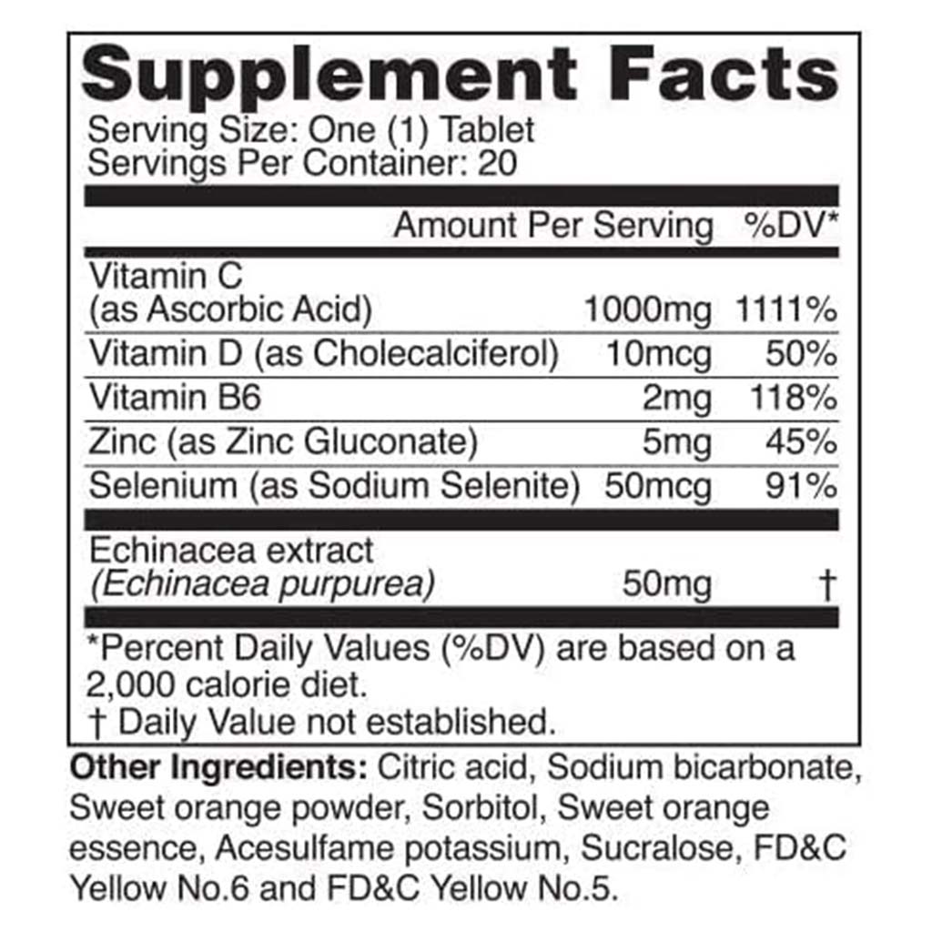 Natural Fervor Vitalshield Immune Support Effervescent Tablets, Pack of 20's