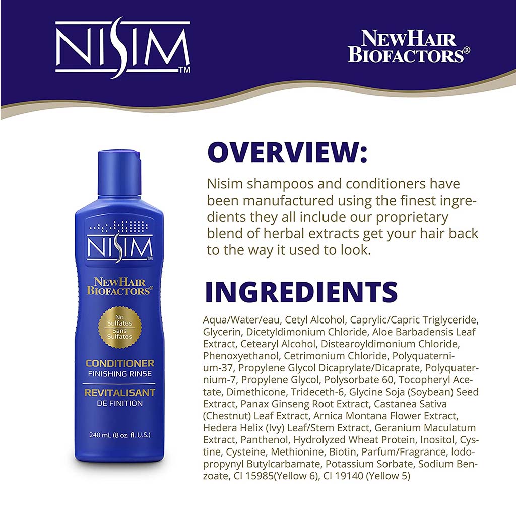 Nisim NewHair Biofactors Finishing Rinse Sulfate Free Conditioner 240ml