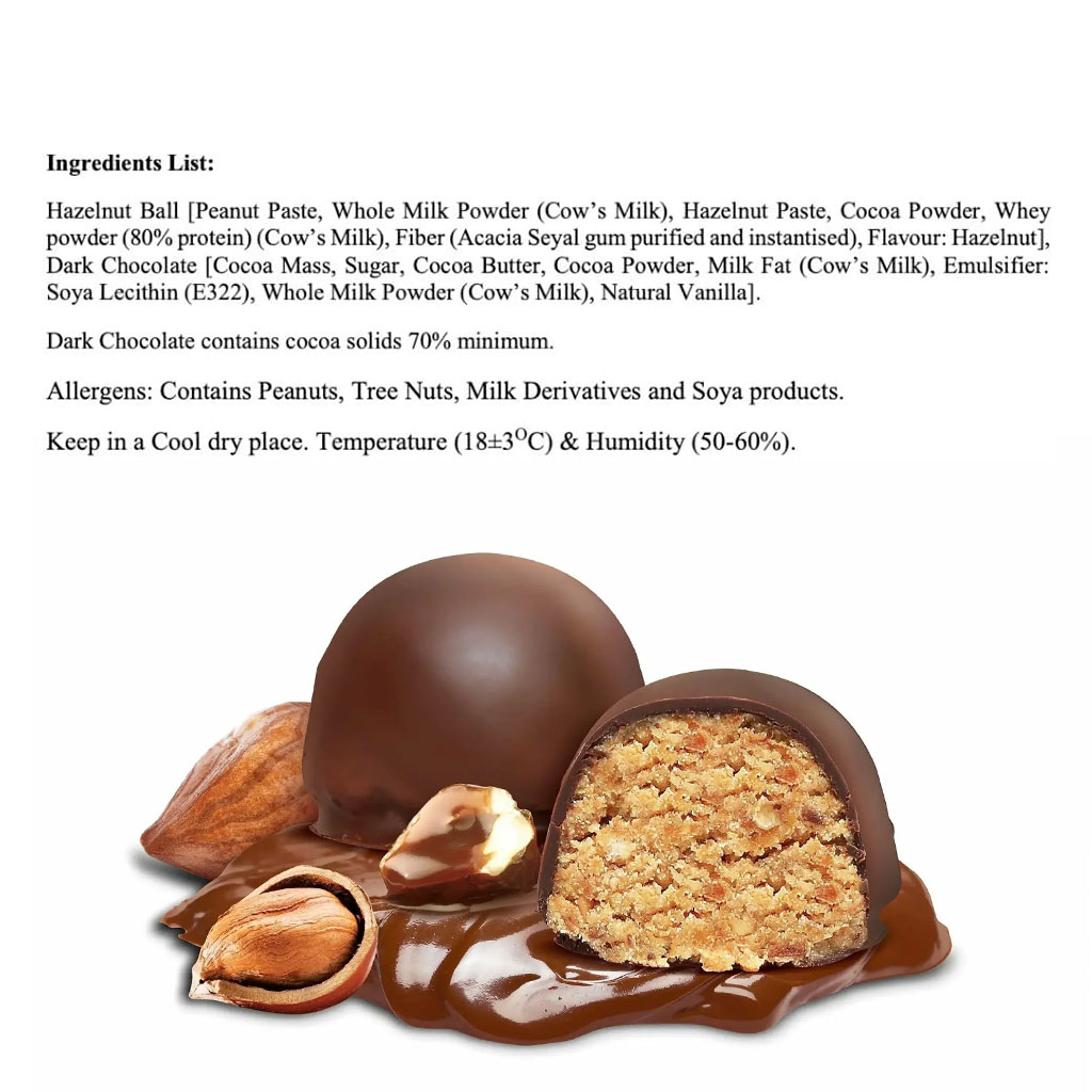 Fade Fit Protein Balls Snack, Hazelnut 30g