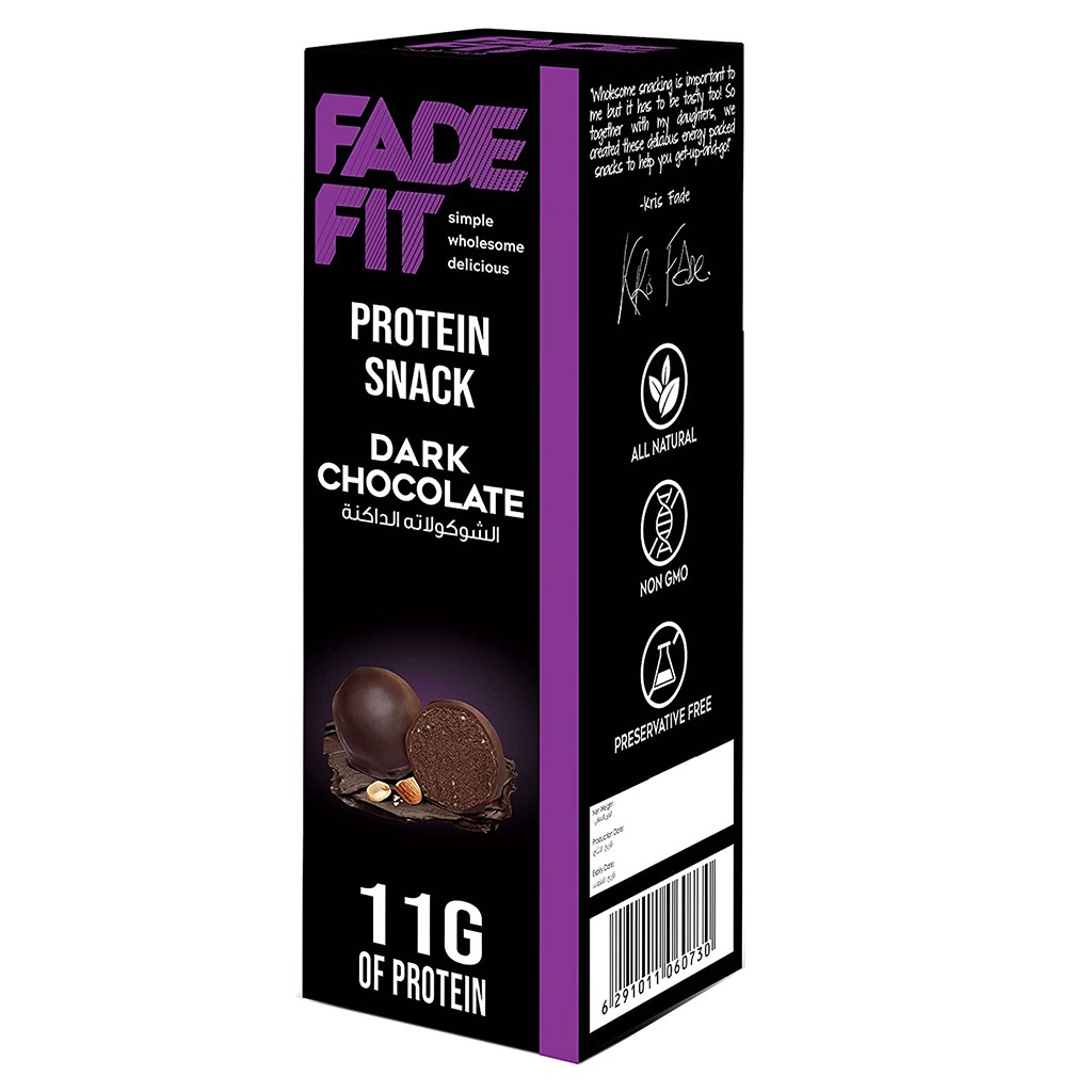 Fade Fit Protein Balls Snack, Dark Chocolate 60g