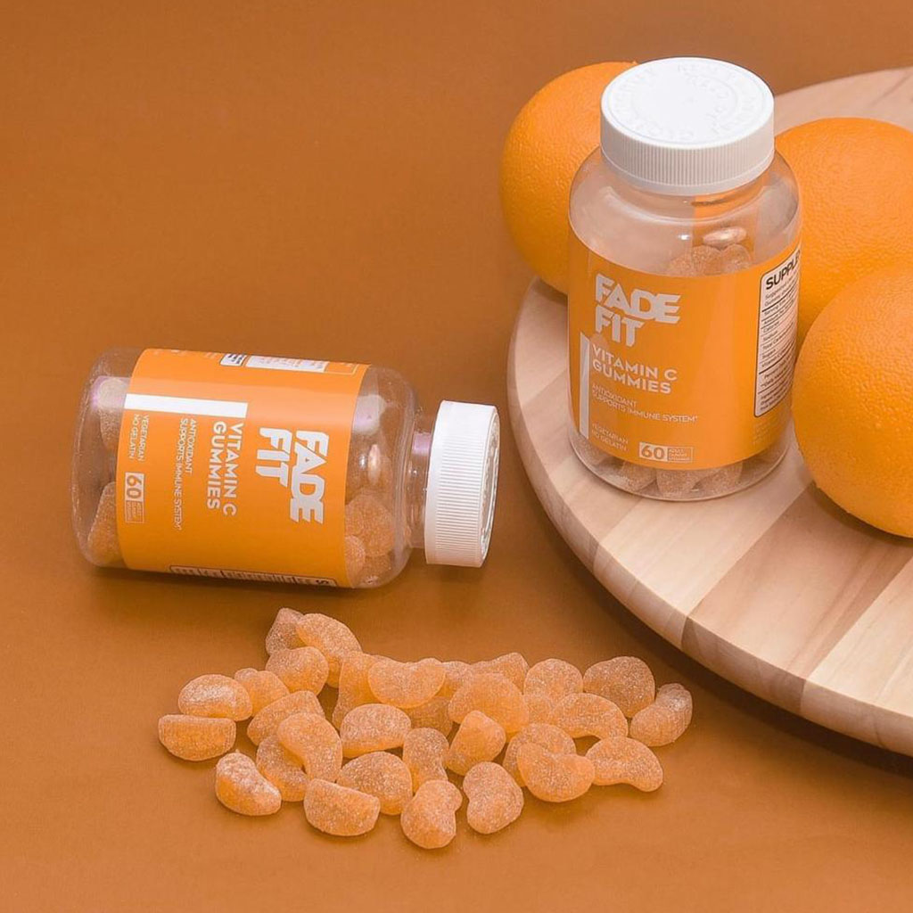 Fade Fit Gelatin-Free Vitamin C Adult Gummies For Antioxidant & Immune Support, Pack of 60's