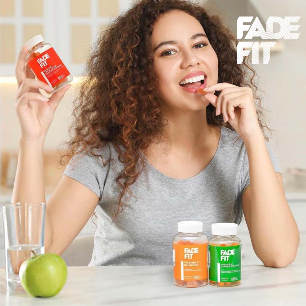 Fade Fit Gelatin-Free Vitamin C Adult Gummies For Antioxidant & Immune Support, Pack of 60's