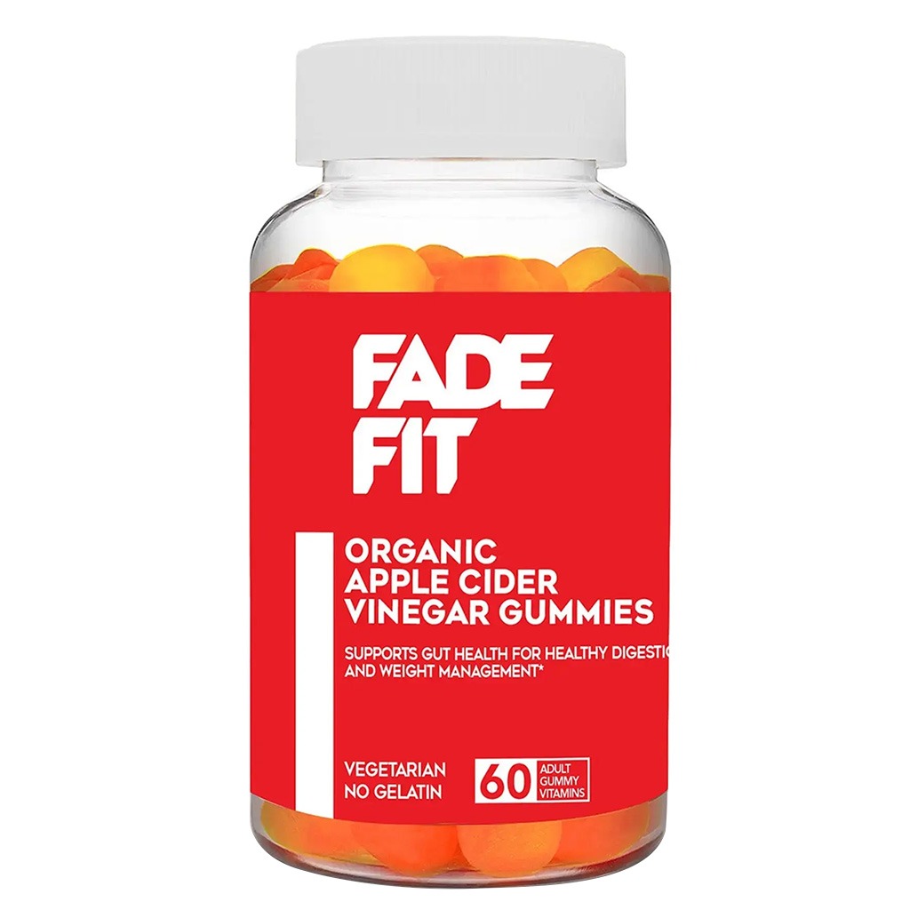 Fade Fit Gelatin-Free Organic Apple Cider Vinegar Adult Gummies, Pack of 60's