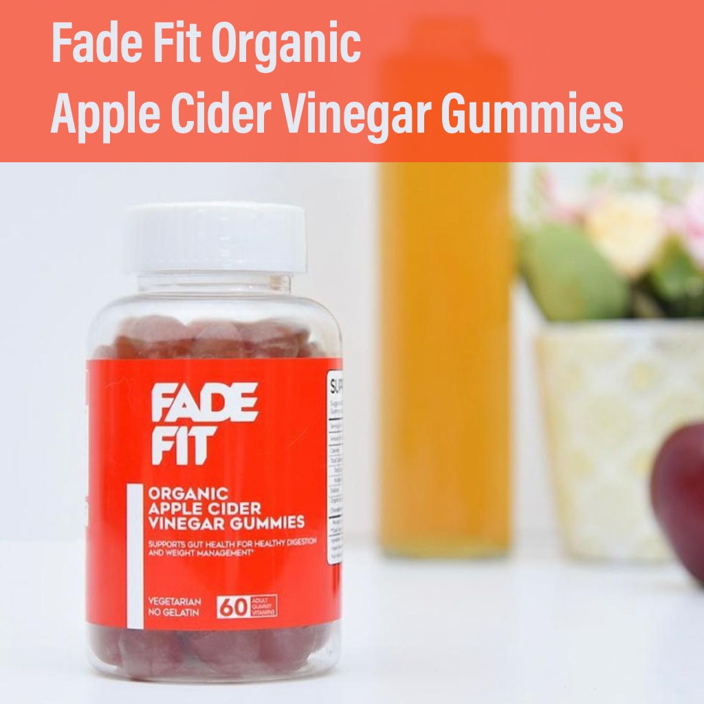 Fade Fit Gelatin-Free Organic Apple Cider Vinegar Adult Gummies, Pack of 60's