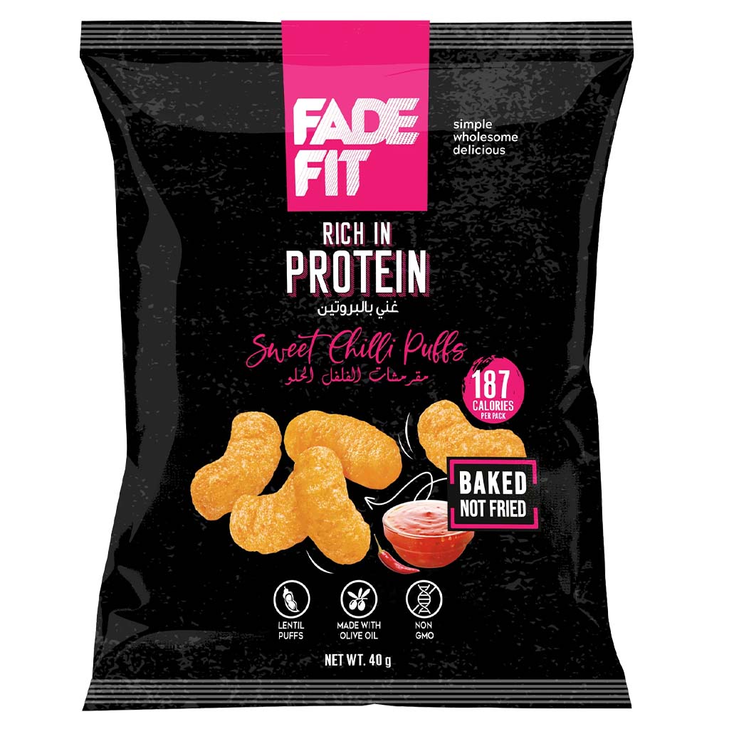 Fade Fit Rich In Protein Sweet Chilli Baked Puffs 40g