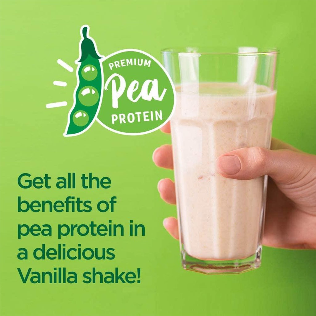 Naturade Plant Based VeganSmart Pea Protein Vegan Shake Powder, Vanilla Flavor, 15 Servings - 540g
