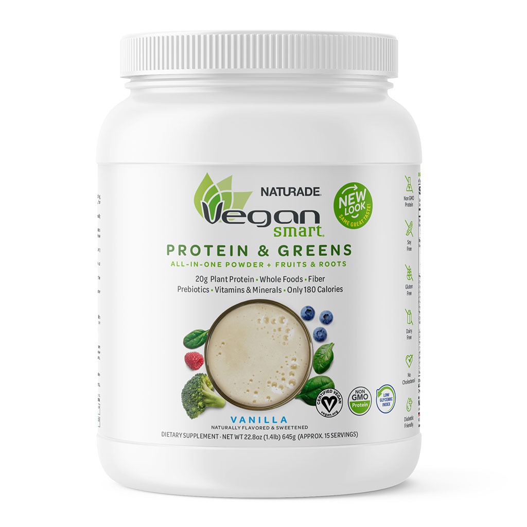 Naturade VeganSmart Protein & Greens Vegan Shake Vanilla Crème All in One Powder 15 Servings, 645g