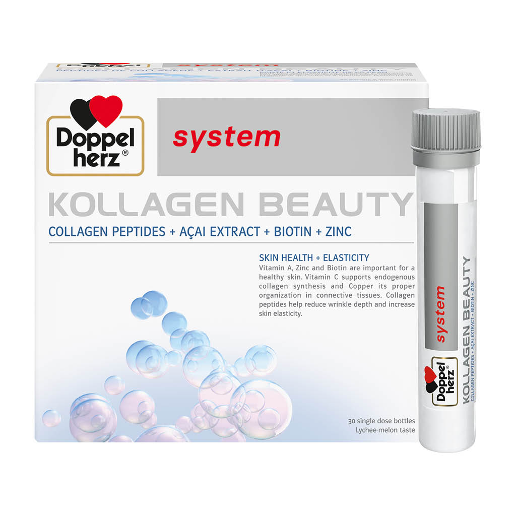 Doppelherz System Kollagen Beauty Supplement, Single Dose Drinkable Vial, Pack of 30's