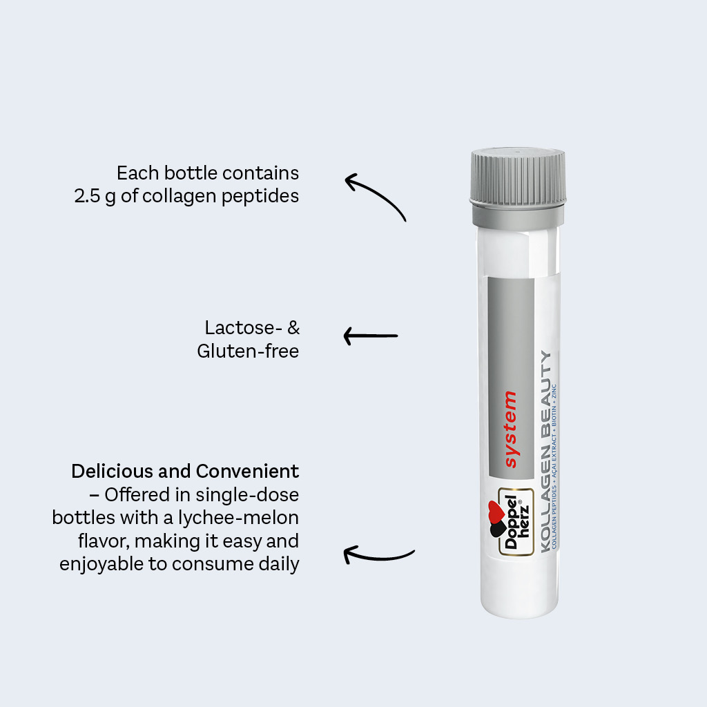 Doppelherz System Kollagen Beauty Supplement, Single Dose Drinkable Vial, Pack of 30's