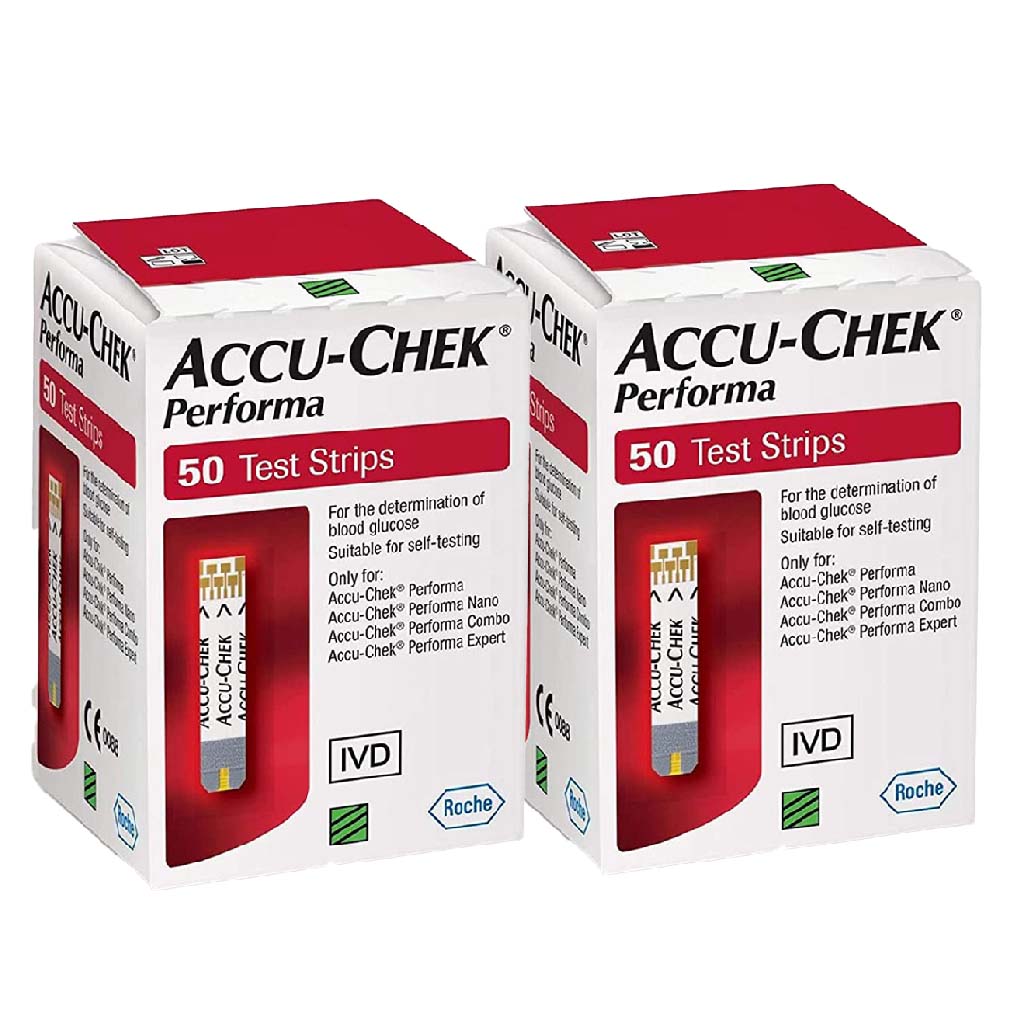 Accu-Chek Performa Blood Sugar Test Strips Pack of 50's, 1+1 PROMO PACK